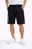 صورة شورت رياضي أسود رجالي بطباعة جانبية (INSIDE)