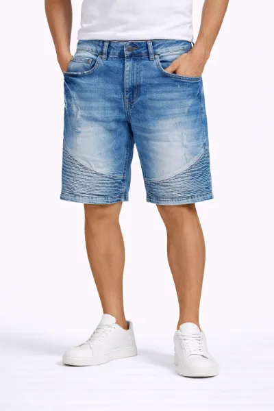 صورة شورت جينز رجالي أزرق (Inside)