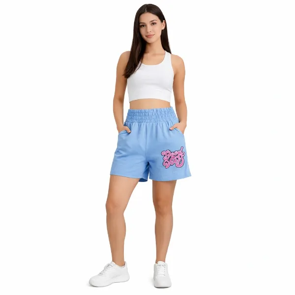 صورة شورت رياضي أزرق مريح ناعم (inside)