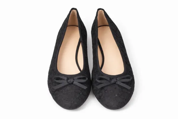 صورة حذاء فلات أسود نسائي (INSIDE)