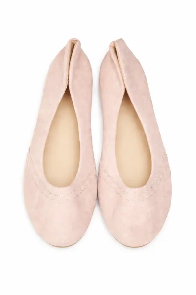 صورة حذاء فلات نسائي وردي فاتح (INSIDE)