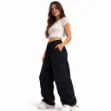 Picture of Black Wide Leg Cargo Pants (INSIDE)