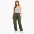 Picture of Olive Green Straight Cargo Pants (INSIDE)