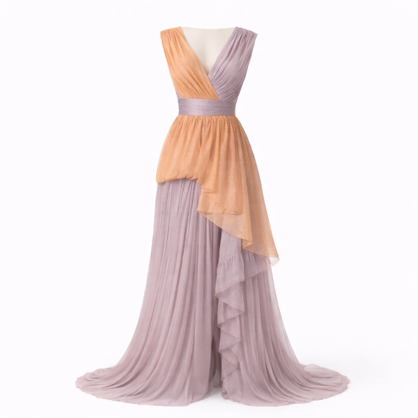 صورة فستان سهرة طويل بلون وردي  متدرج(GUESS)