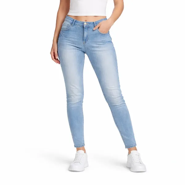 صورة بنطلون جينز نسائي أزرق (INSIDE)