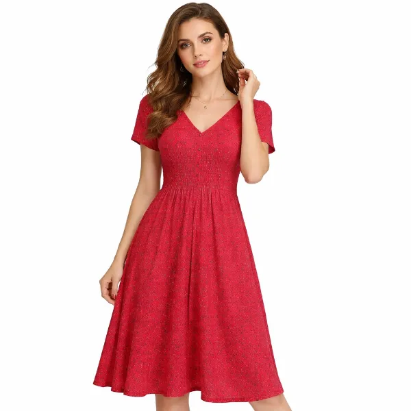 صورة فستان سليب ميدي مزخرف (INSIDE)