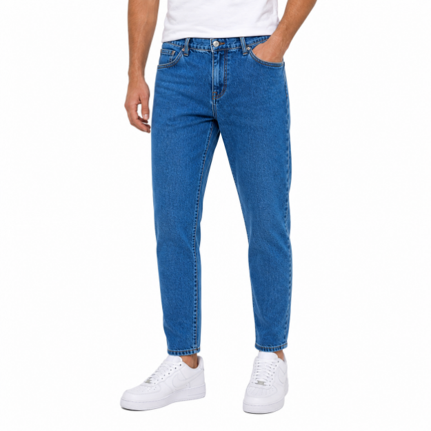 Picture of Blue Monogram Patterned Jeans(INSIDE)