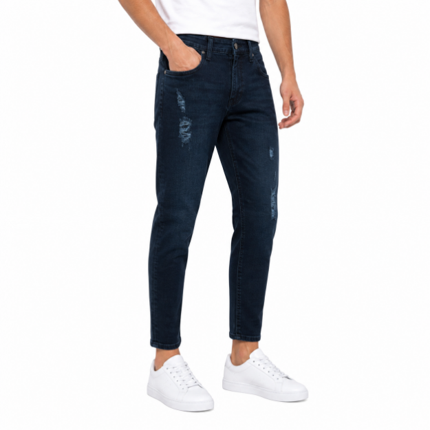 Picture of Dark Indigo Distressed Jeans (INSIDE)