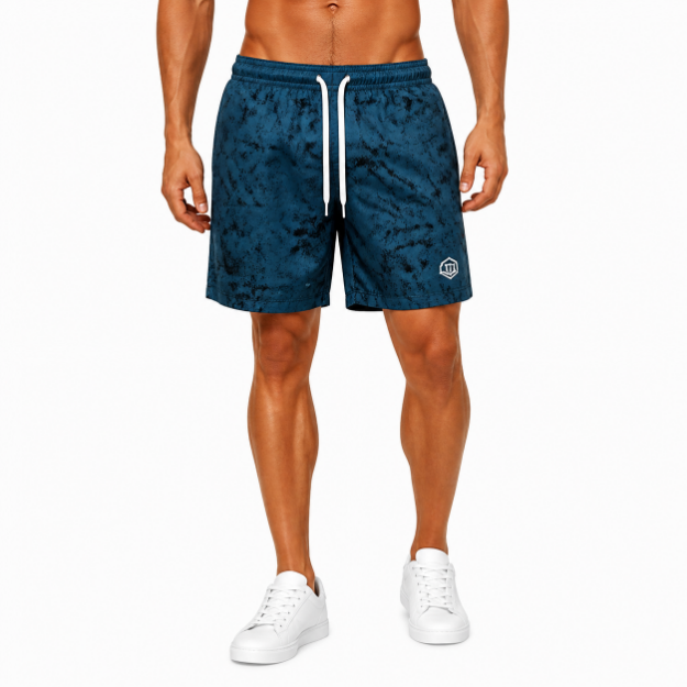 Picture of Navy Marble Swim Shorts(INSIDE)