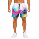 Picture of Vibrant Paint Splatter Swim Shorts(INSIDE)