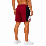 Picture of Burgundy Geometric Athletic Shorts(INSIDE)