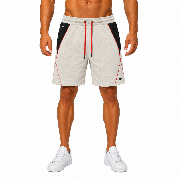 Picture of Grey Geometric Athletic Shorts(INSIDE)