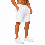 Picture of White Cotton Athletic Shorts(INSIDE)