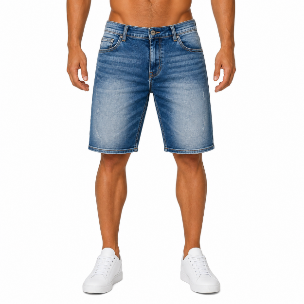 Picture of Classic Faded Blue Denim Shorts (INSIDE)