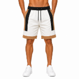 Picture of White Color-Block Athletic Shorts(INSIDE)