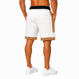 Picture of White Color-Block Athletic Shorts(INSIDE)