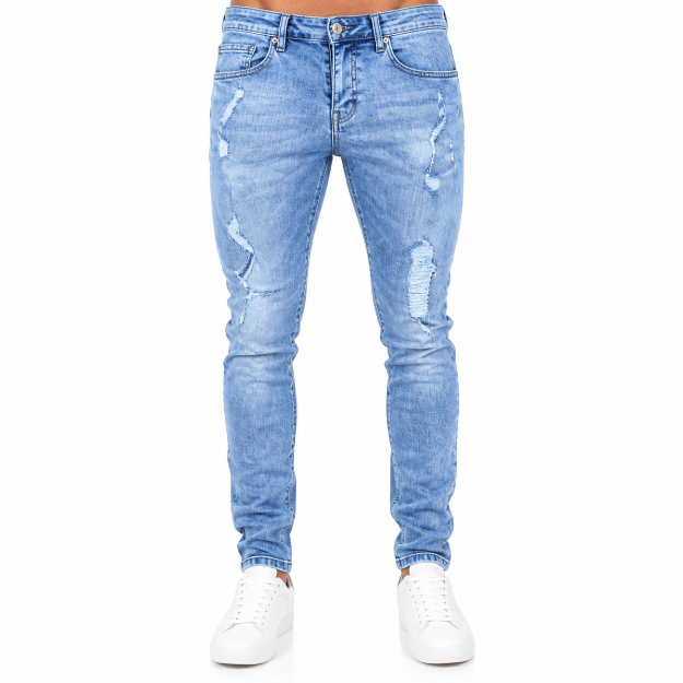 Picture of Modern Light Distressed Jeans (INSIDE)