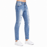 Picture of Light Wash Distressed Slim Jeans (INSIDE)