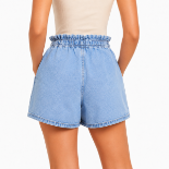 Picture of Elastic Waist Denim Shorts(INSIDE)