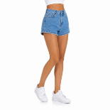 Picture of Cuffed Blue Denim Shorts(INSIDE)