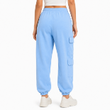 Picture of Sky Blue Cargo Sweatpants(INSIDE)