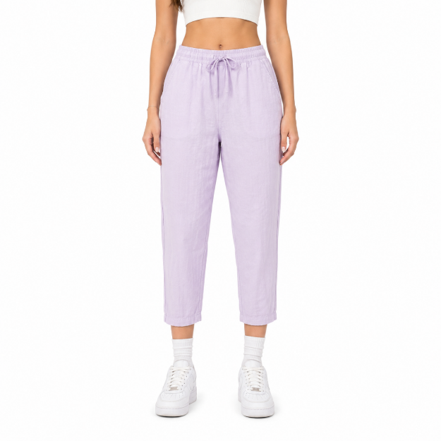 Picture of Light Purple Linen Pants(INSIDE)