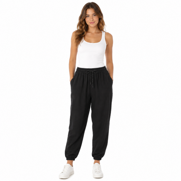 Picture of Comfortable Black Jogger Pants(INSIDE)