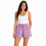 Picture of Comfortable Purple Cargo Shorts(INSIDE)