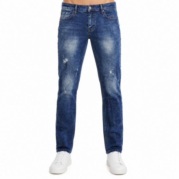 Picture of Dark Faded Wash Denim Jeans (INSIDE)