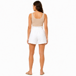 Picture of (INSIDE)White Comfortable Linen Shorts
