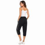 Picture of Black Cropped Jogger Pants(INSIDE)