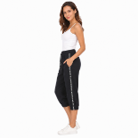 Picture of Black Cropped Jogger Pants(INSIDE)