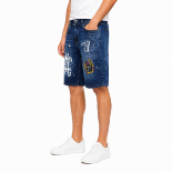 Picture of Graphic Print Denim Shorts(INSIDE)