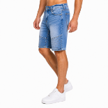 Picture of Blue Embroidered Denim Shorts(INSIDE)