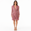 Picture of Metallic Pink Long-Sleeve Pleated Dress (HANITA)