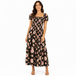 Picture of Black Floral Maxi Dress(INSIDE)