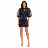Picture of Navy Satin Party Dress(INSIDE)