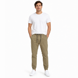 Picture of Men's Olive Comfort Twill Joggers(INSIDE)