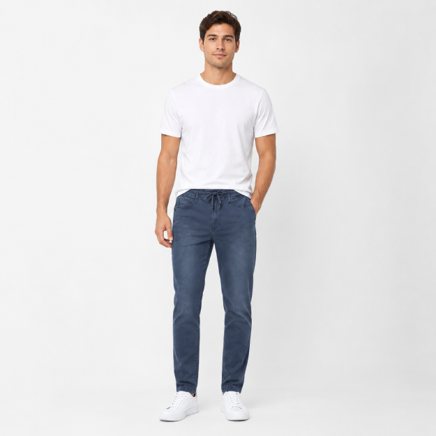 Picture of Men's Relaxed Denim Joggers(INSIDE)
