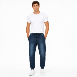 Picture of Men's Deep Indigo Denim Joggers(INSIDE)