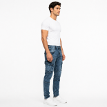 Picture of Men's Light Wash Distressed Slim Jeans(INSIDE)