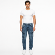 Picture of Men's Light Wash Distressed Slim Jeans(INSIDE)
