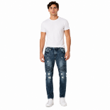Picture of Men's Blue Distressed Jeans(INSIDE)