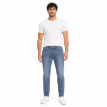 Picture of Men's Light Blue Distressed Slim Jeans(INSIDE)