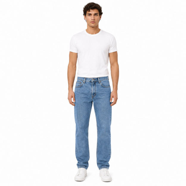 Picture of Men's Light Wash Straight-Leg Jeans(INSIDE)