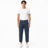 Picture of Men's Navy Cropped Loose Jeans(INSIDE)