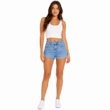 Picture of Women's Light Wash Denim Shorts(INSIDE)