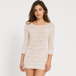 Picture of Camel Brown Draped Wrap Blazer Mini Dress(GUESS)