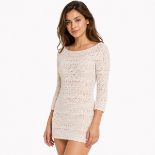 Picture of Camel Brown Draped Wrap Blazer Mini Dress(GUESS)