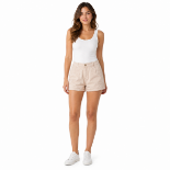 Picture of Women's Beige Fabric Shorts(INSIDE)